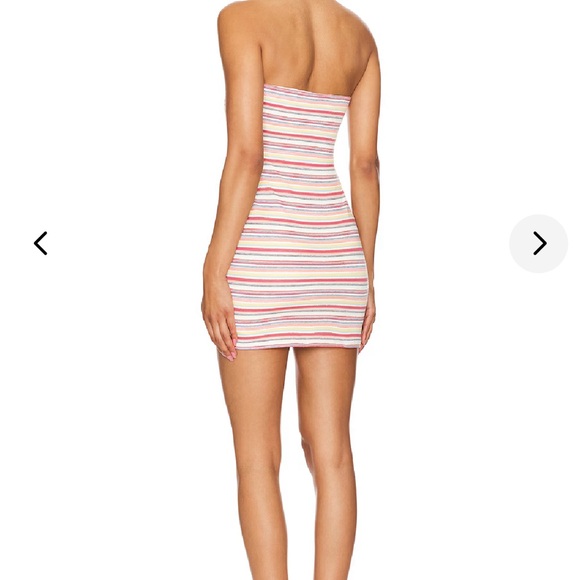 New with Tags! Lovers + Friends Lorraine Mini Dress Multi Striped Size Small - Picture 4 of 13